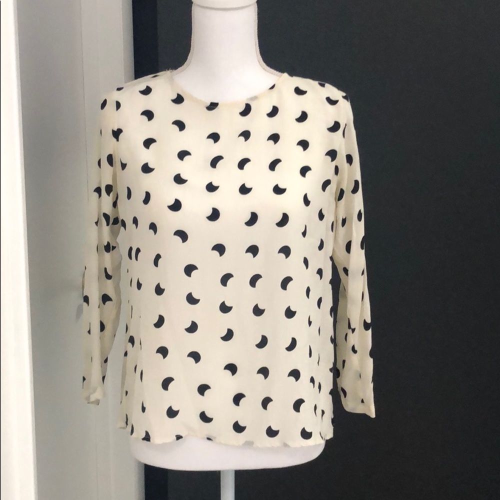 Dolan petite XS moon print blouse